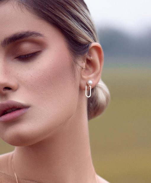 گوشواره بیضی و مروارید(کد 421) - Image 2