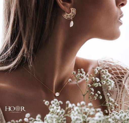گوشواره میخی اسلیمی و باروک (کد 2921) - Image 2
