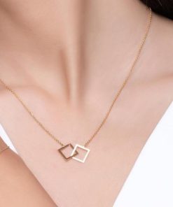 گردنبند 2 مربع توهم