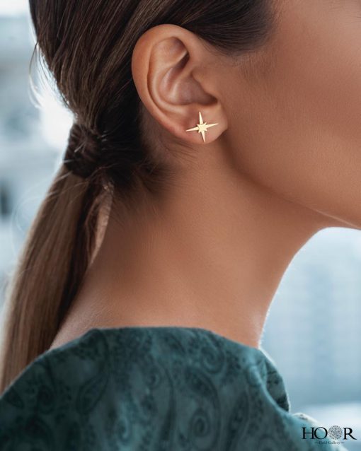 گوشواره میخی تارا بزرگ (کد 3881) - Image 2