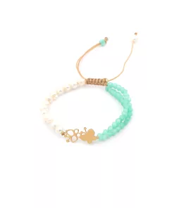 دستبند سنگی پروانه پر و خالی