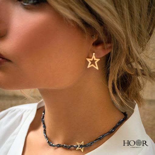 گردنبند سنگی ستاره تو خالی (بزرگ) (کد 4589) - Image 2