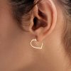 گوشواره حلقه ای قلب مفتولی