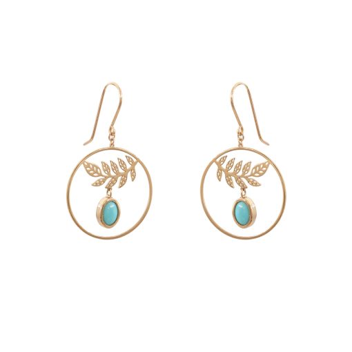 گوشواره عصایی شاخه و فیروزه