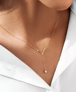 گردنبند v الماس