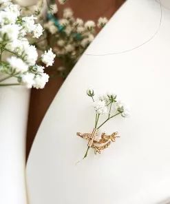 سنجاق سینه شاخه و گل-2