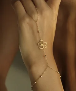 دستبند عربی گوی و گل
