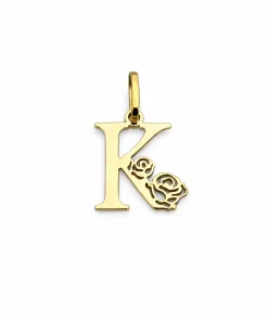 آویز حرف K و دو گل